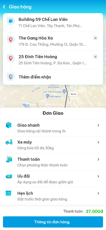 Hình thức giao hàng