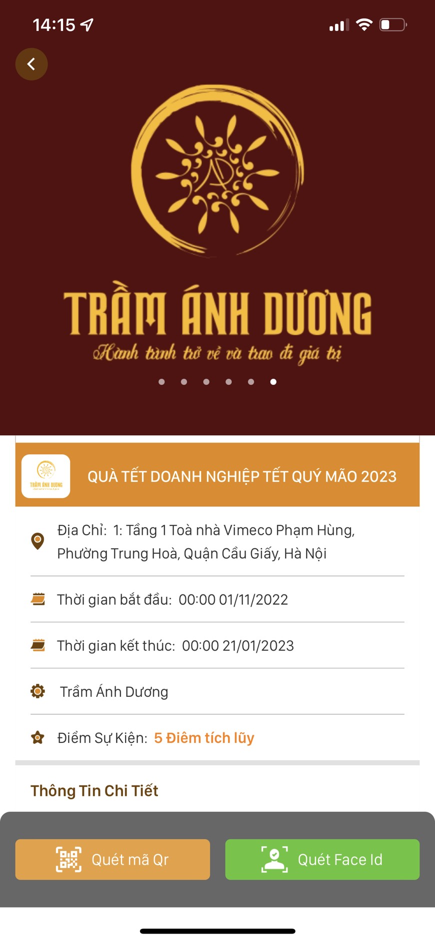 Chi tiết sự kiện