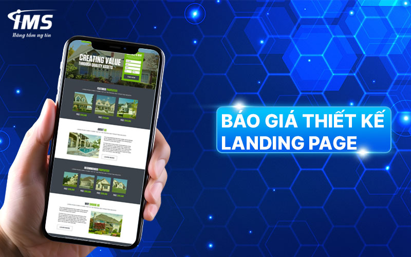 Báo giá thiết kế Landing Page của công ty IMS